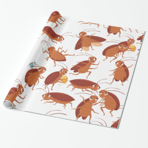 Papier Cadeau coccinelle insecte des cafards