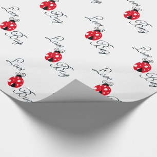 Papier Cadeau Coccinelle rouge