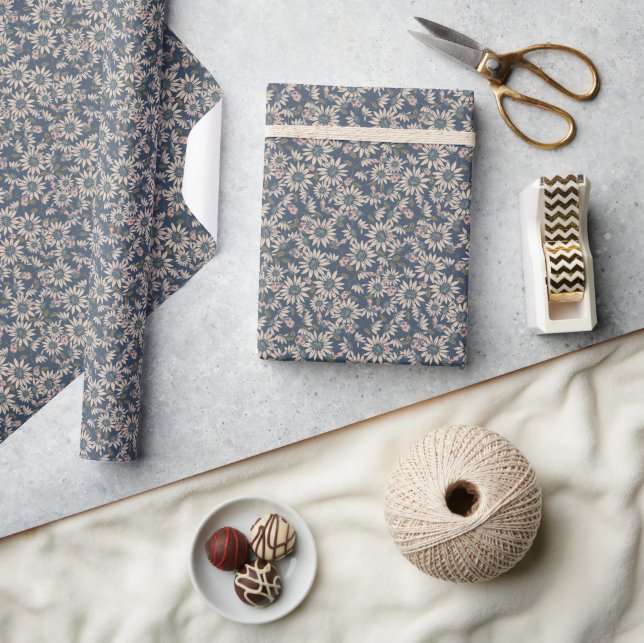 Papier Cadeau Coccinelles en bleu (Artisanat)