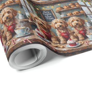 Papier Cadeau Cockapoo Biscuiterie de Noël Douceurs Fêtes