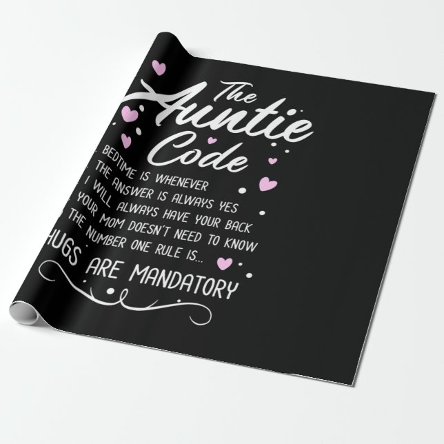 Papier Cadeau Code de la tante (Déroulé)