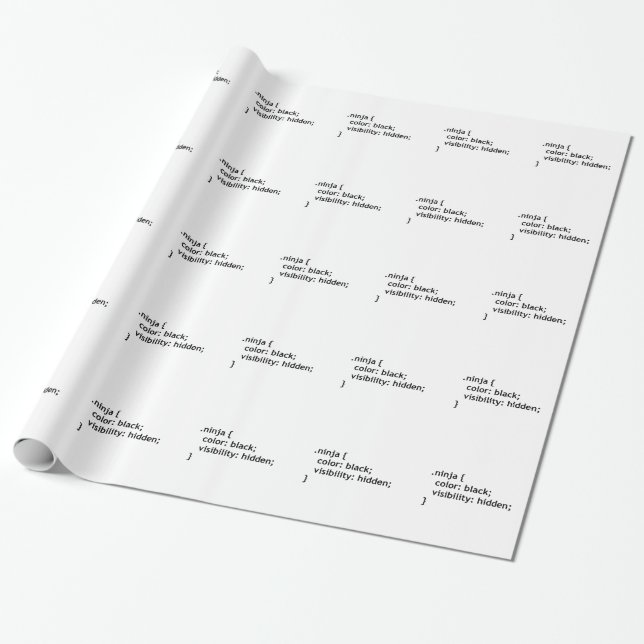 Papier Cadeau code ninja, script (Déroulé)