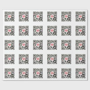 Papier Cadeau Code QR d'amour