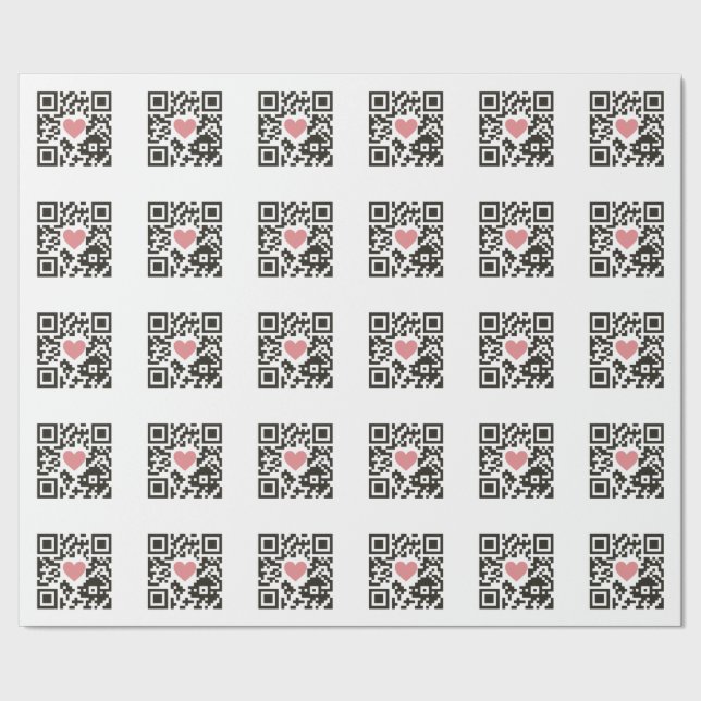 Papier Cadeau Code QR d'amour (Couture)