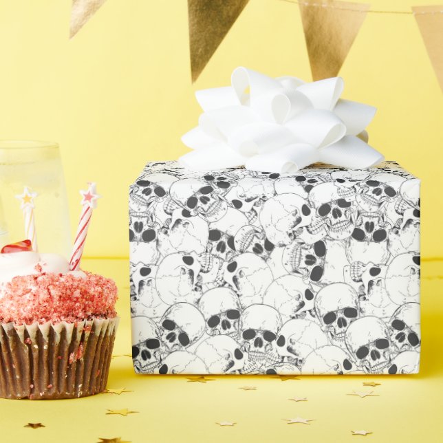 Papier Cadeau code QR Halloween (Fête d'anniversaire)