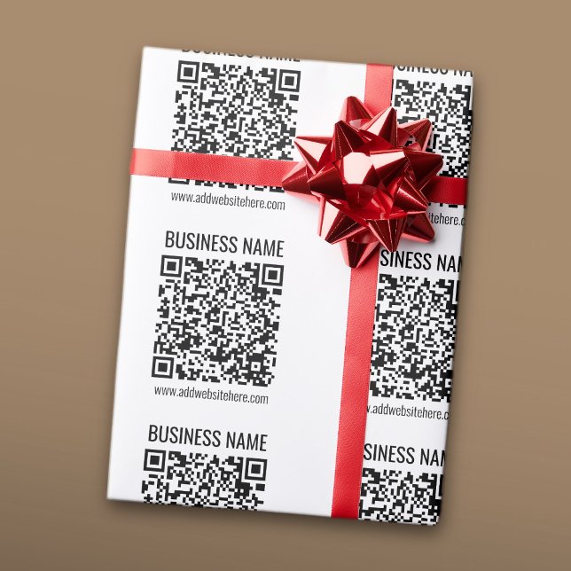 Papier Cadeau Code QR instantané (entrez l'URL de votre site Web (Créateur téléchargé)