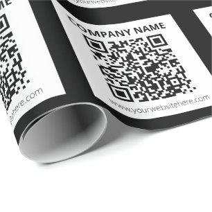 Papier Cadeau Code QR modifiable & Conception simple et personna