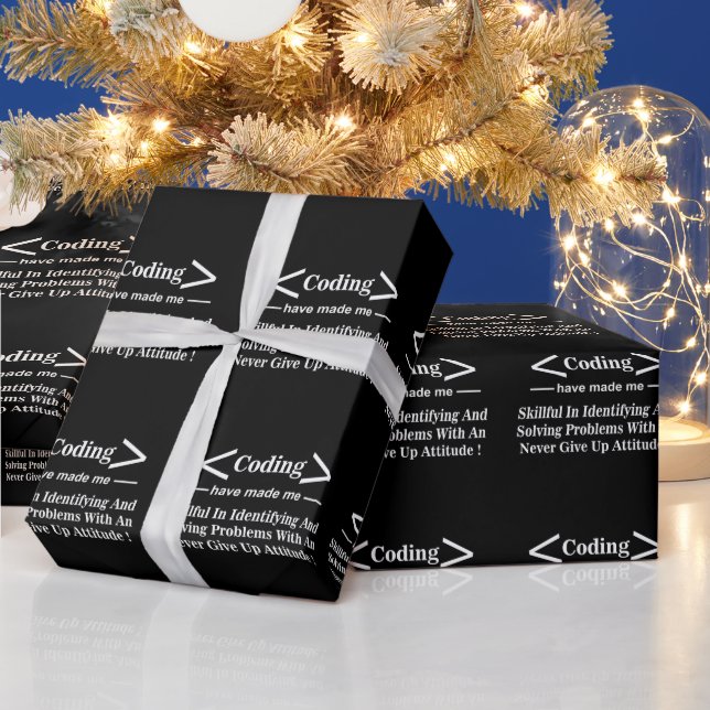 Papier Cadeau Codeur Programmeur Codeur Codage (Vacances)