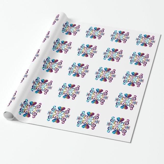 Papier Cadeau Coeur arc-en-ciel et Lily (Déroulé)