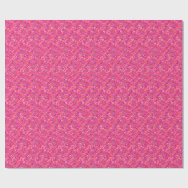 Papier Cadeau Cœur Coloré Mignon  (Plat)