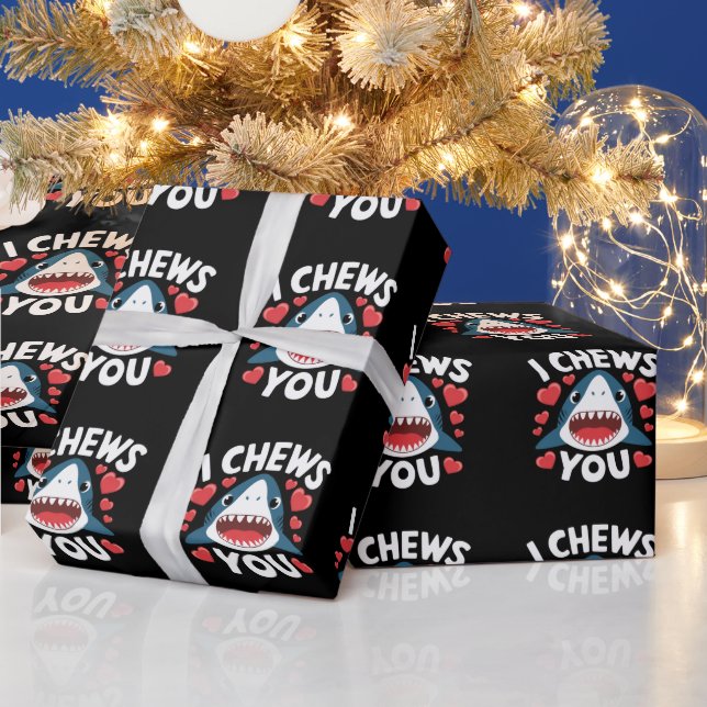Papier Cadeau Cœur d'amour Léopard Mignon Saint-Valentin  (Vacances)