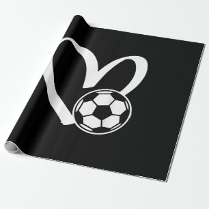 Papier Cadeau Coeur de balle de football