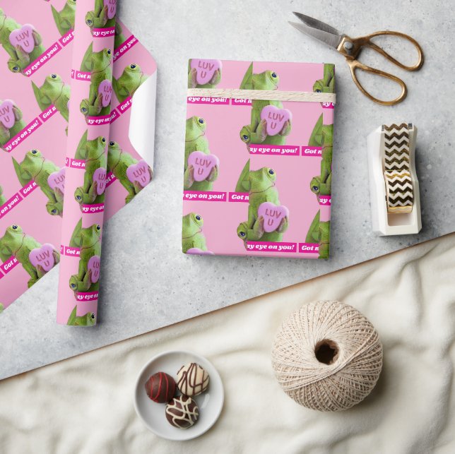 Papier Cadeau Cœur de Caméléon (Amour toi) (Artisanat)