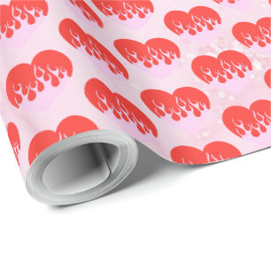 Papier Cadeau Cœur de feu