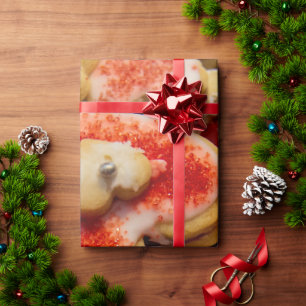 Papier Cadeau Coeur de Noël en forme de sucre Cookie
