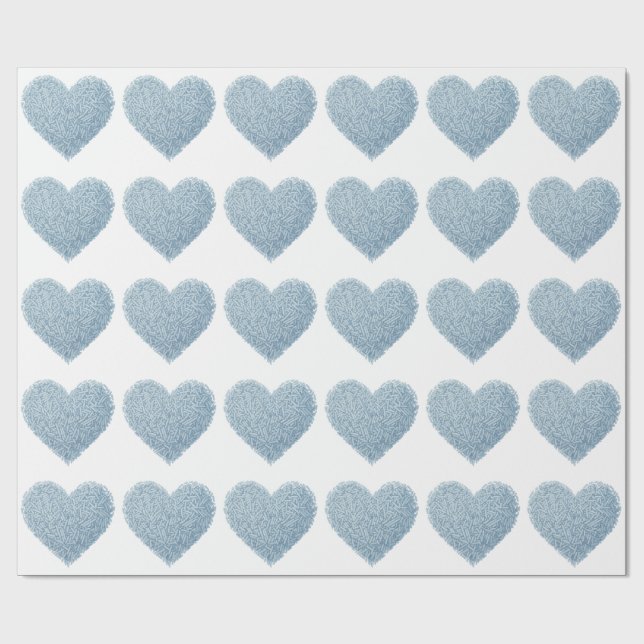 Papier Cadeau Coeur doux | Saupoudrer bébé (Plat)