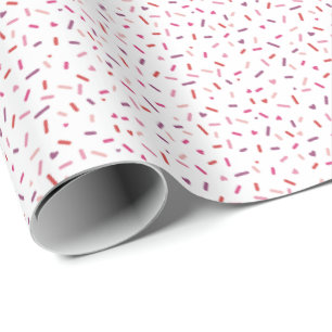 Papier Cadeau Coeur et saupoudrer la Saint-Valentin rose