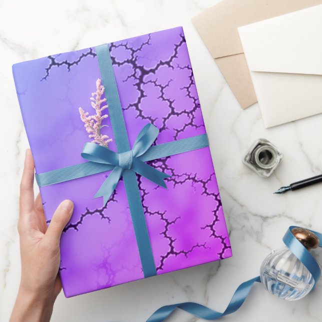 Papier Cadeau Coeur marbré arc-en-ciel (Cadeaux)
