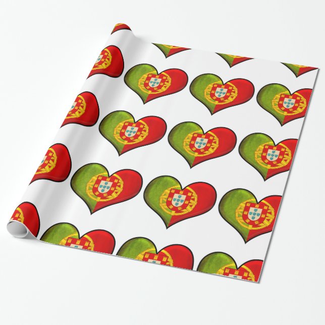Papier Cadeau Coeur portugais (Déroulé)
