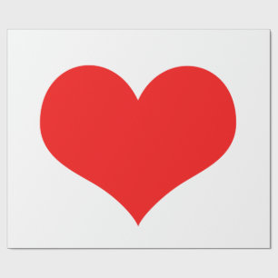 Papier Cadeau Cœur Rouge Mignon Saint-Valentin Couleur Personnal