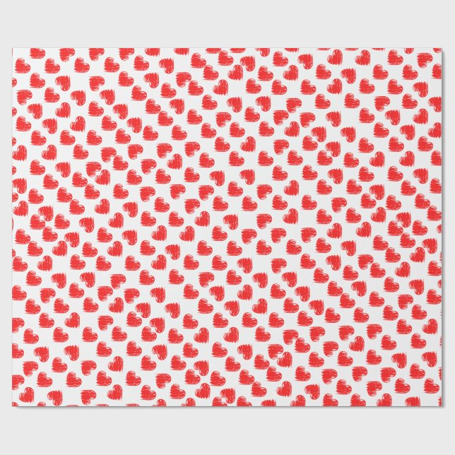 Papier Cadeau Coeurs (Plat)
