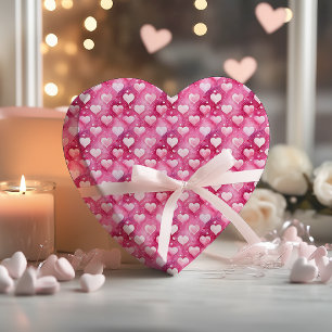 Papier Cadeau Cœurs aquarelles enchanteurs   Motif à pois