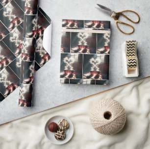 Papier Cadeau Coeurs café vapeur