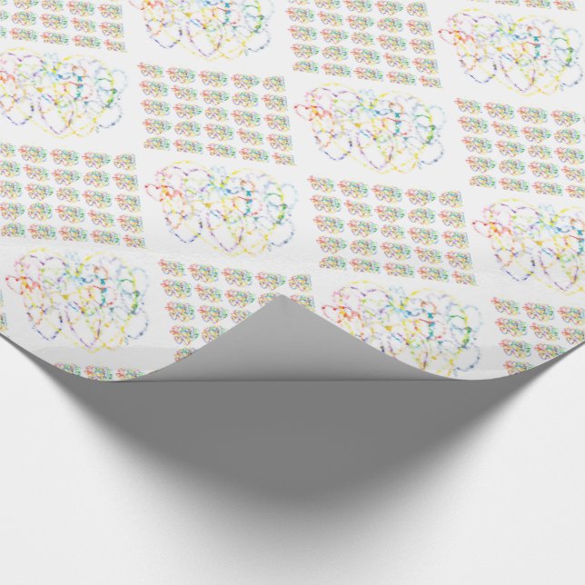 Papier Cadeau Coeurs chaînés (Coin)