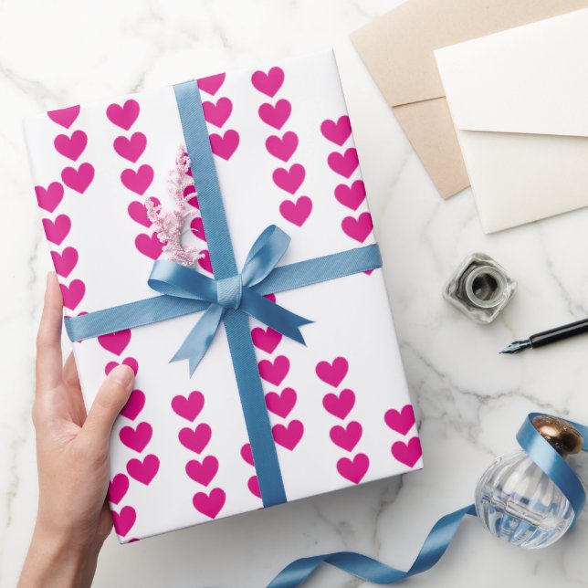 Papier Cadeau Coeurs confus. (Cadeaux)