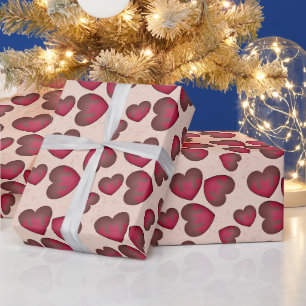 Papier Cadeau Coeurs couverts de chocolat