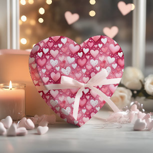 Papier Cadeau Coeurs d'aquarelle envoûtants Motif pois