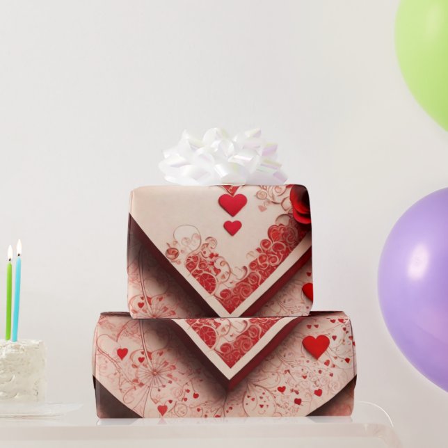 Papier cadeau coeurs de la Saint-Valentin (Cadeaux de fête)