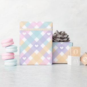 Papier Cadeau Coeurs En vichy Plaids