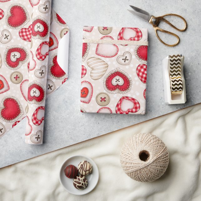 Papier Cadeau Coeurs et amour (Artisanat)