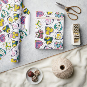 Papier Cadeau Coeurs floraux