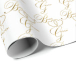 Papier Cadeau Coeurs manuscrits d'or de jeunes mariés<br><div class="desc">Enveloppe de cadeau manuscrite de coeurs d'or de jeunes mariés. Fait avec le vecteur de haute résolution et/ou les graphiques numériques pour une copie professionnelle. NOTE : (C'EST UNE COPIE. Toutes les conceptions de produit de zazzle sont des "copies" sauf indication contraire sous la région "au sujet de ce produit")...</div>