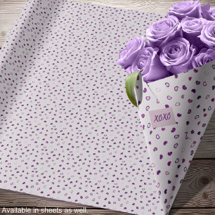 Papier Cadeau Coeurs - Purples plus foncés sur violet clair - Ro