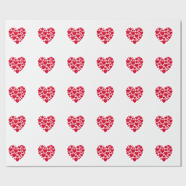 Papier Cadeau Coeurs rouges (Couture)