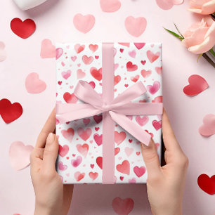Papier Cadeau Coeurs vibrants Coloré Saint Valentin