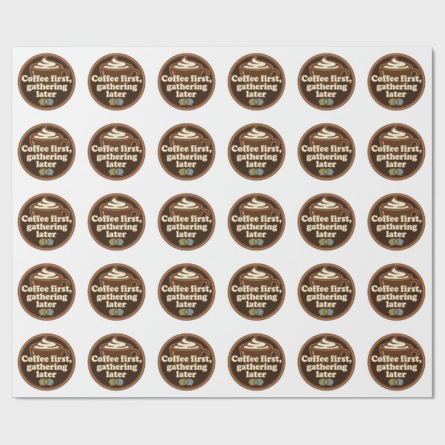 Papier Cadeau Coffee Lover Daily Ritual Sticker (Plat)