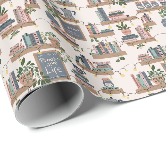 Papier Cadeau Coin lecture Hygge Cozy (Coin rond)