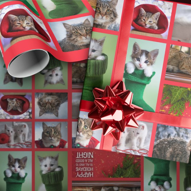 Papier Cadeau Collage de dix chats (Créateur téléchargé)