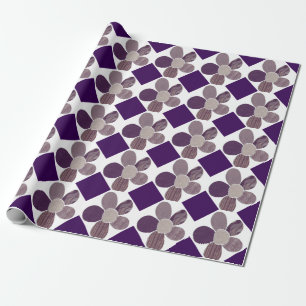 Papier Cadeau Collage de fleurs en matériau textile DIY couleur