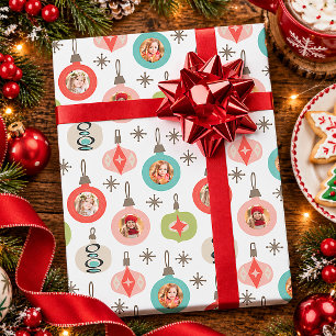 Papier Cadeau Collage de photos de Noël mignon