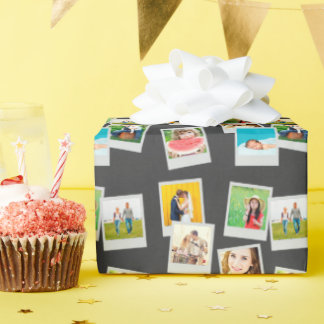 Papier Cadeau Collage de photos Instagram éparpillé