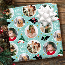Collage de photos vintage de Noël Scottie Dog Aqua