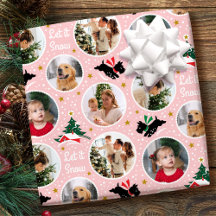 Collage de photos vintage de Noël Scottie Dog rose
