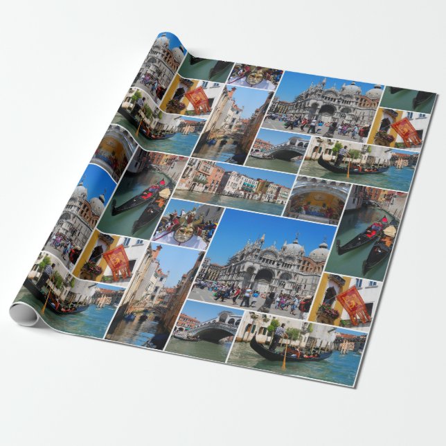 Papier Cadeau Collage de Venise (Déroulé)