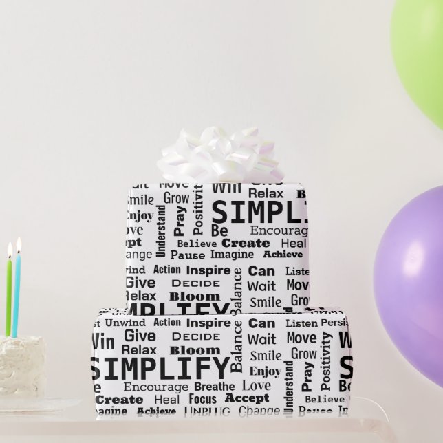 Papier Cadeau Collage d'un mot à vivre par (Cadeaux de fête)