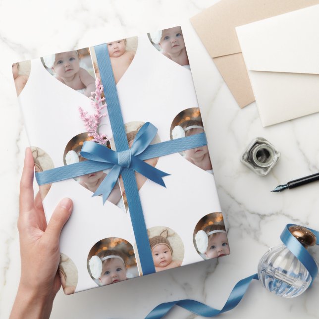 Papier Cadeau Collage photo en forme de coeur 2 (Cadeaux)